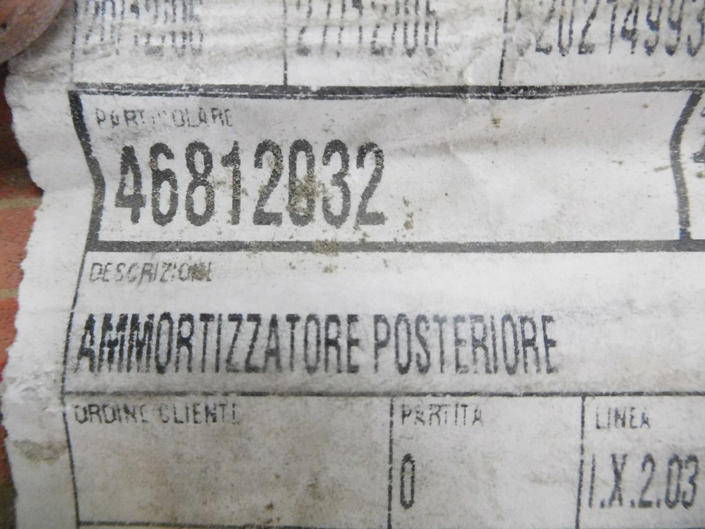 фото №9, Амортизатор задний fiat palio 96-03 оригинальный номер 46812032