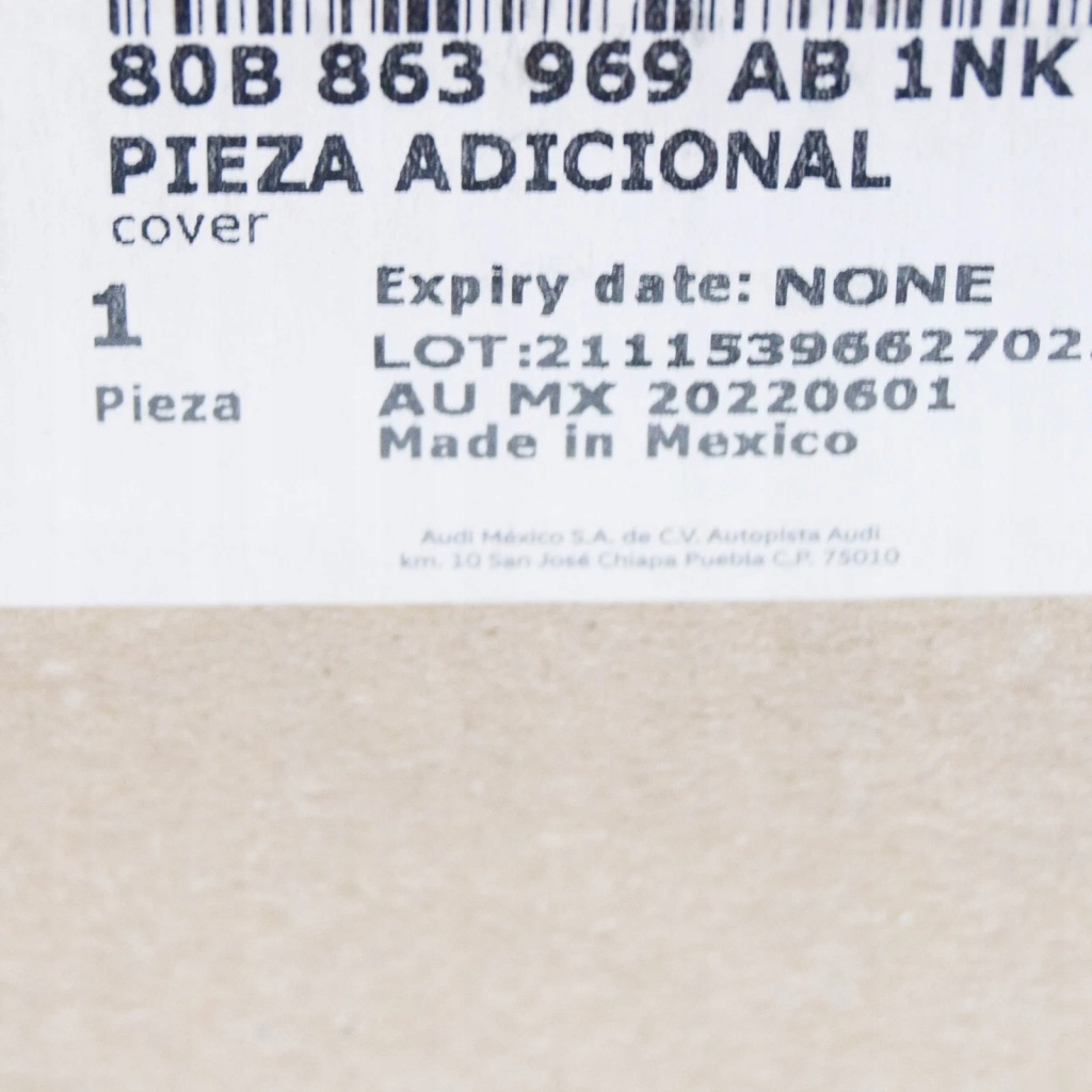 Купить Audi q5 80a mk2 защита консоли центральной lhd 80b863969ab1nk