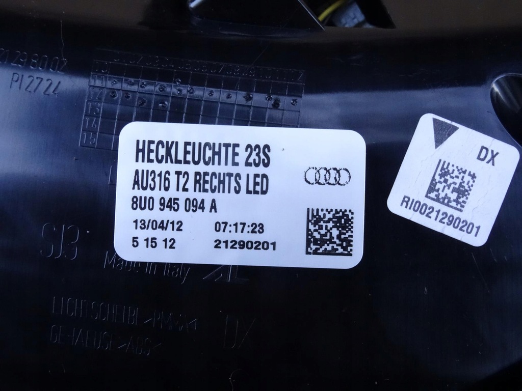 фото №13, Audi q3 8u 11-14 лампа led кришки права правий задня задня 8u0945094a europa
