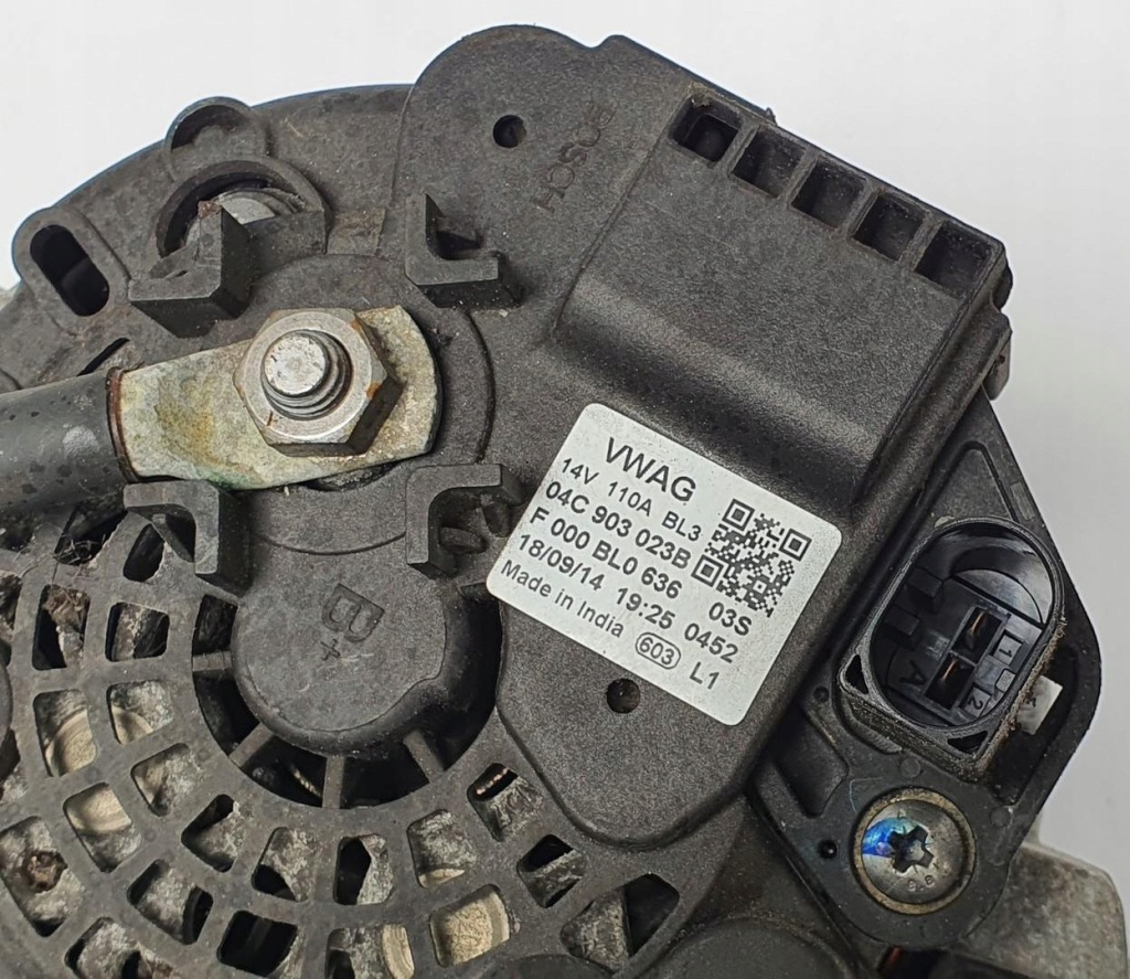 фото №6, Генератор vw up 1.0 mpi 04c903023b