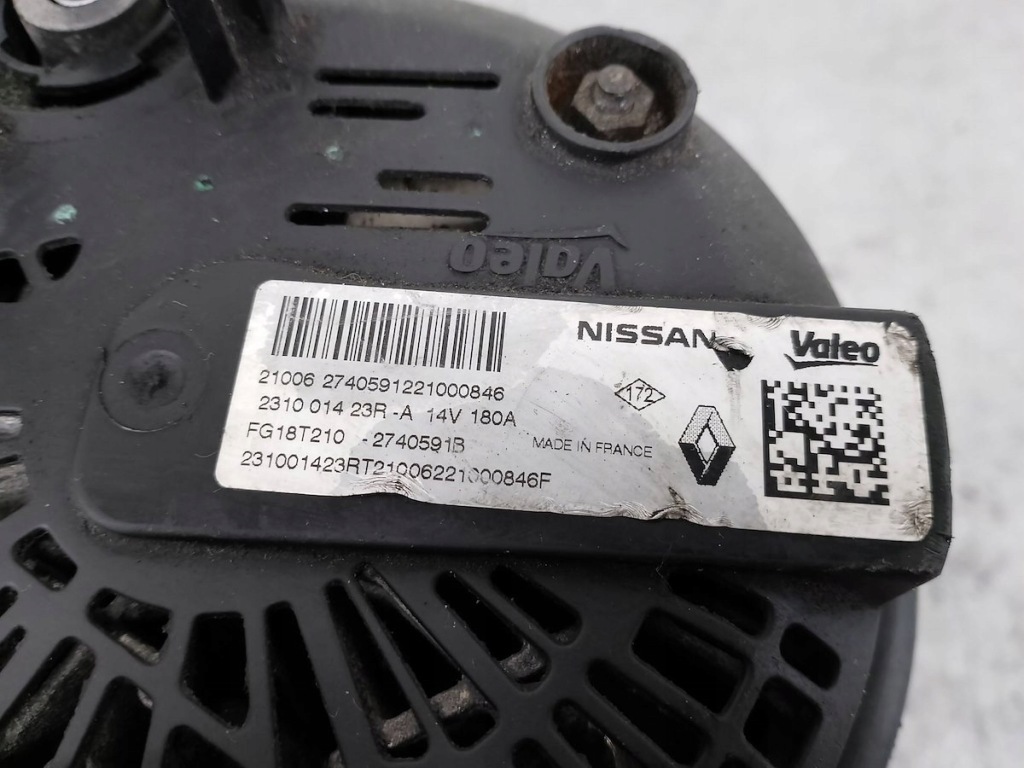 Генератор renault trafic 3 231001423r-a fg18t210 2.0 dci Недорого