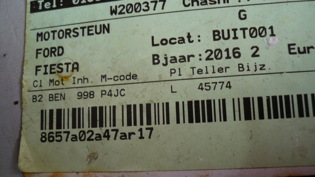 фото №2, Подушка кронштейн fiesta mk7 ecosport 1,0 2016r