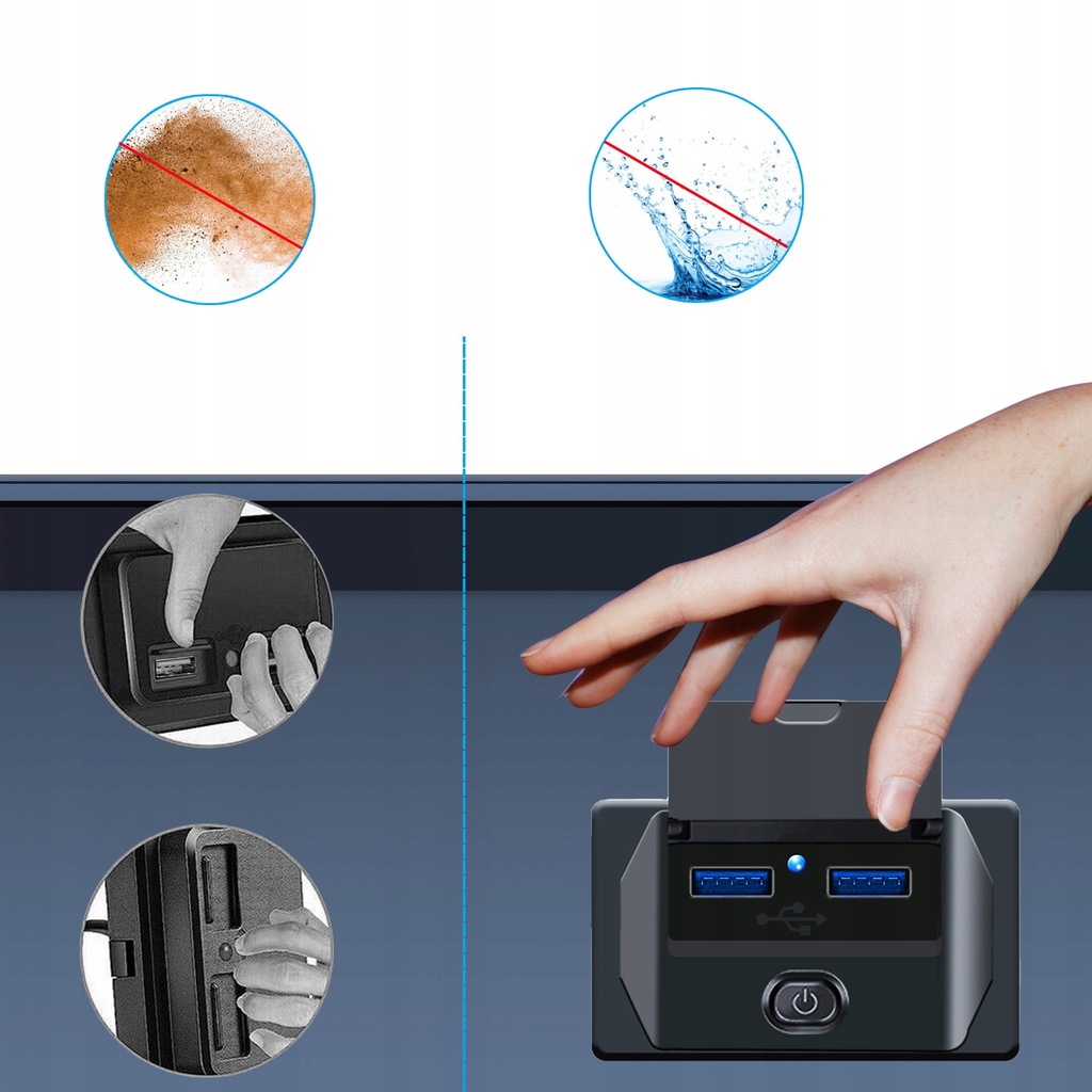 фото №9, 2x зарядное устройство автомобильная usb, быстрые зарядка телефона komórkowego, wodoo