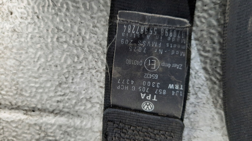 фото №4, Pas безпеки volkswagen golf iv 98r 1.6b