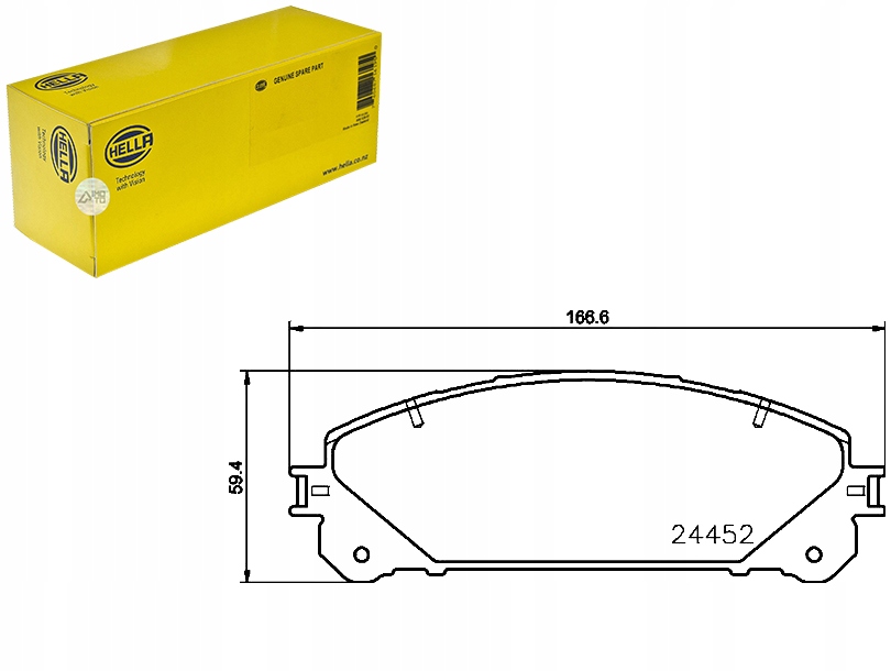 фото №1, Hella тормозные колодки тормозные lexus nx 200t zgz1_. agz1_