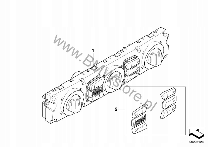 фото №10, Bmw 5 e60 e61 панель керування обдув кондиціонера звичайний basis 6950628