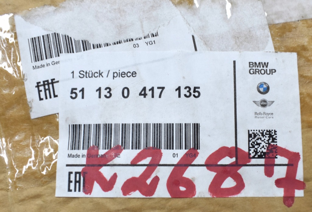 фото №5, Mini r55 r56 jcw хром молдинг декоративна бампера перед org новий 51130417135