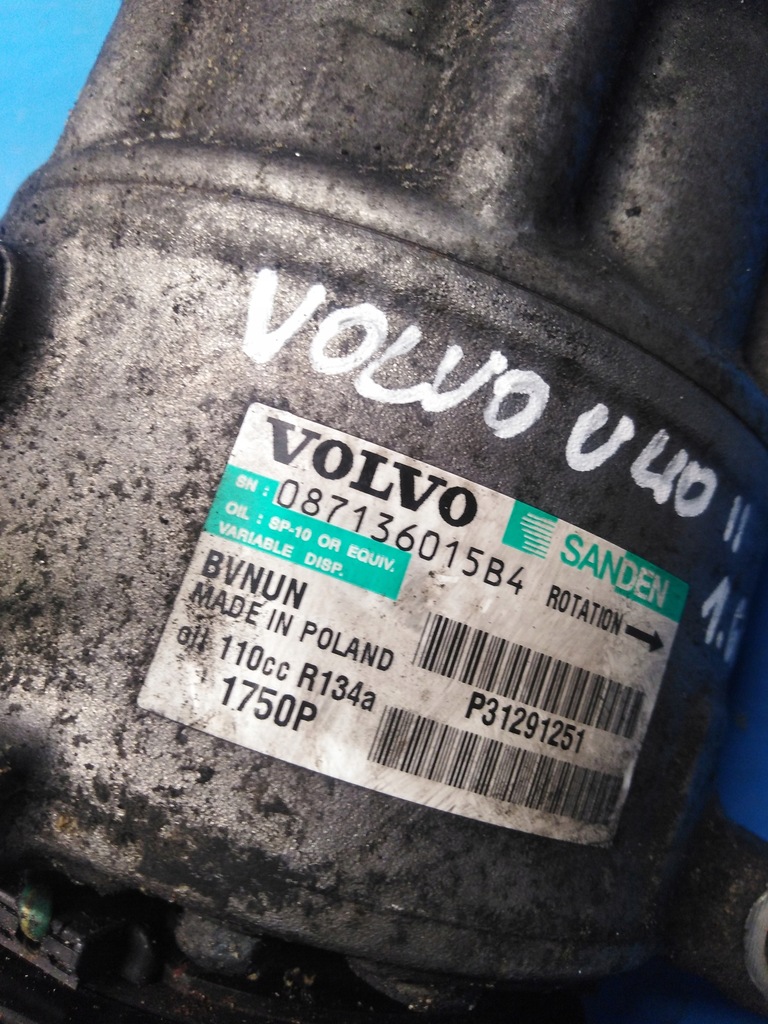 фото №5, Компресор кондиціонера компресор volvo v40 ii cross country v60 s60 1.6 d2