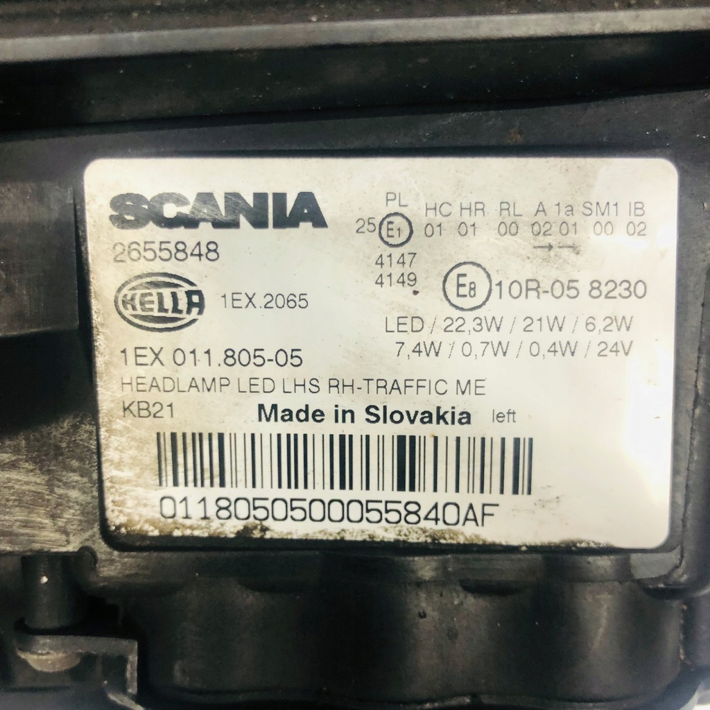 фото №10, Scania r s фара led лівий лампа ліва 2655848