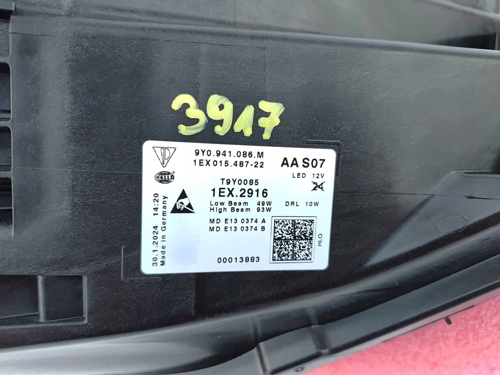 Porsche cayenne 3 рестайлинг  9y фара правый  перед передняя full led 3917 Недорого