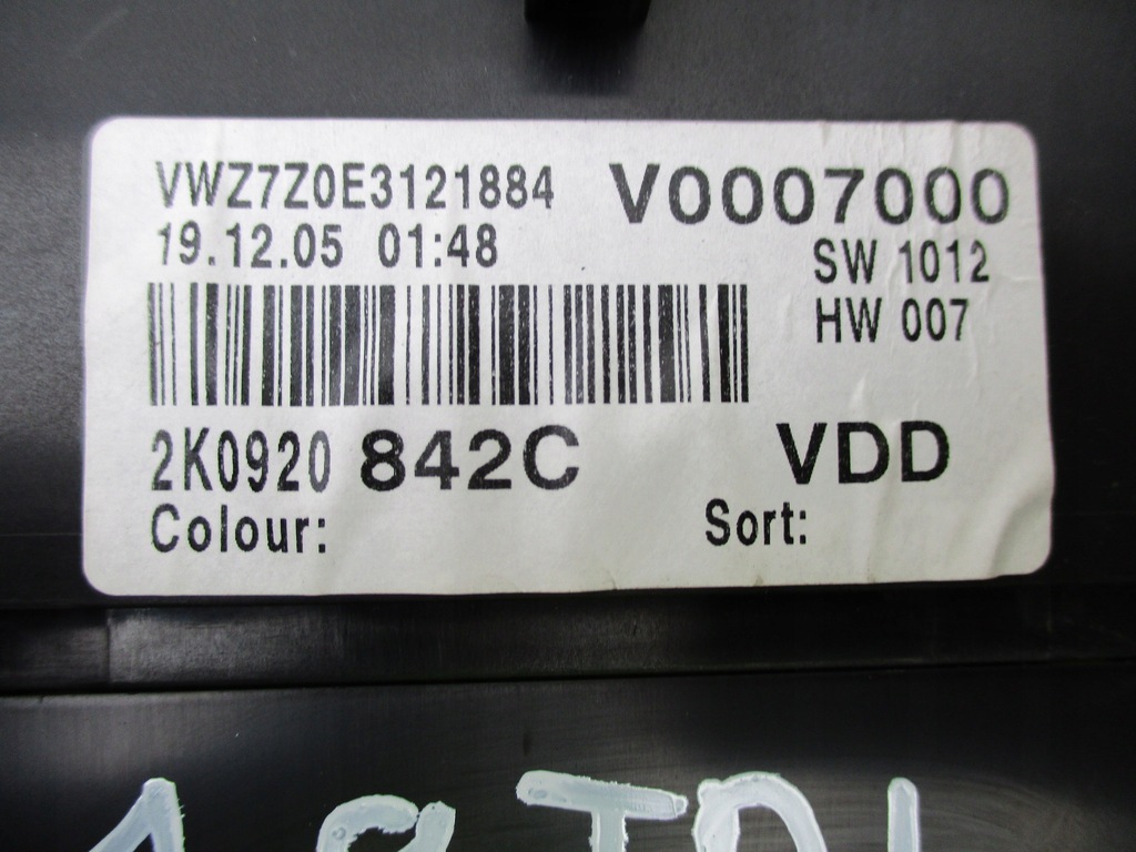 фото №4, Vw caddy 1.9 tdi bsu счетчик приборы 2k0920842c