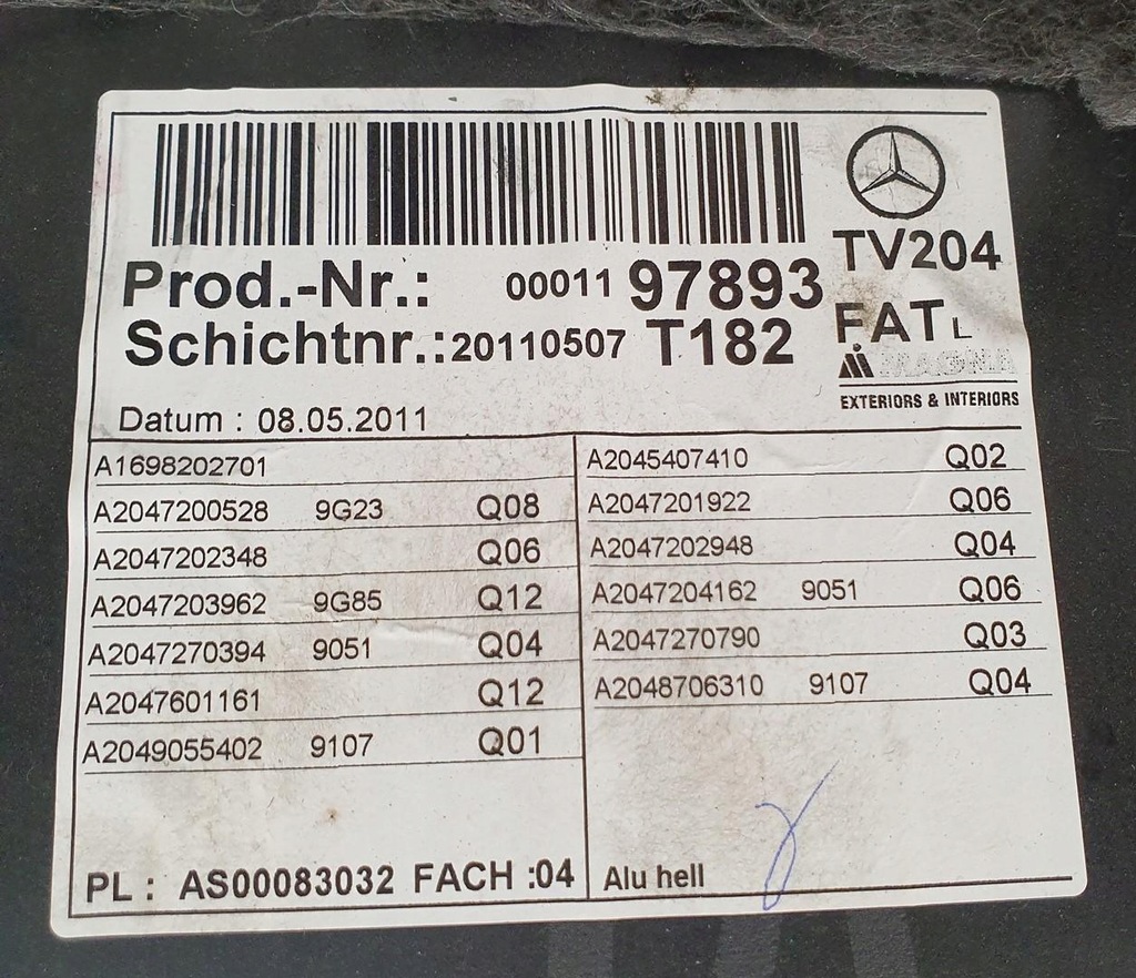 фото №8, Обивка обшивка левый перед mercedes glk x204 euro