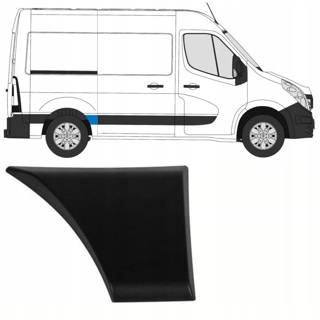 Купить Молдинг кузов правый  renault master 3 02.10- 768f30004r