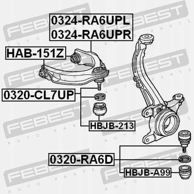 фото №10, Рычаг передний верхний левый febest 0324-ra6upl