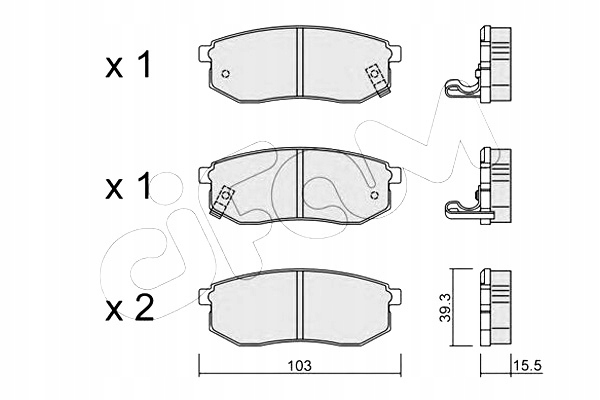 фото №1, Cifam гальмівні колодки гальмівні kia joice 00- задня