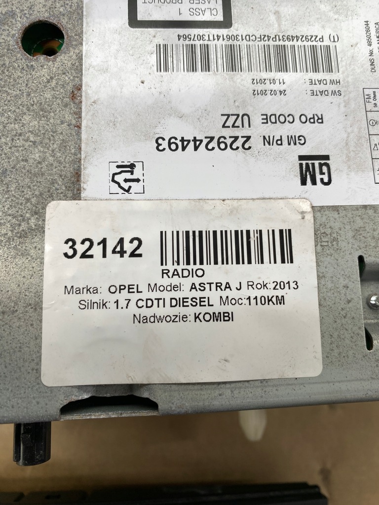 фото №5, Opel astra j радио дисплей панель 22924493