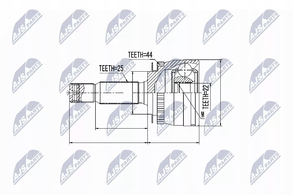 фото №2, Шарнир наружный перед le/pr kia cerato i 2004-2011