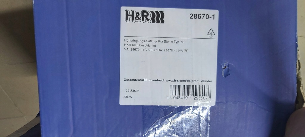 фото №10, Kia stonic пружини набір пружина kba 91830-28670 h&r nowe