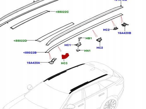 фото №4, Пряжка land rover range rover velar l560 2017 оригинальный lr093950