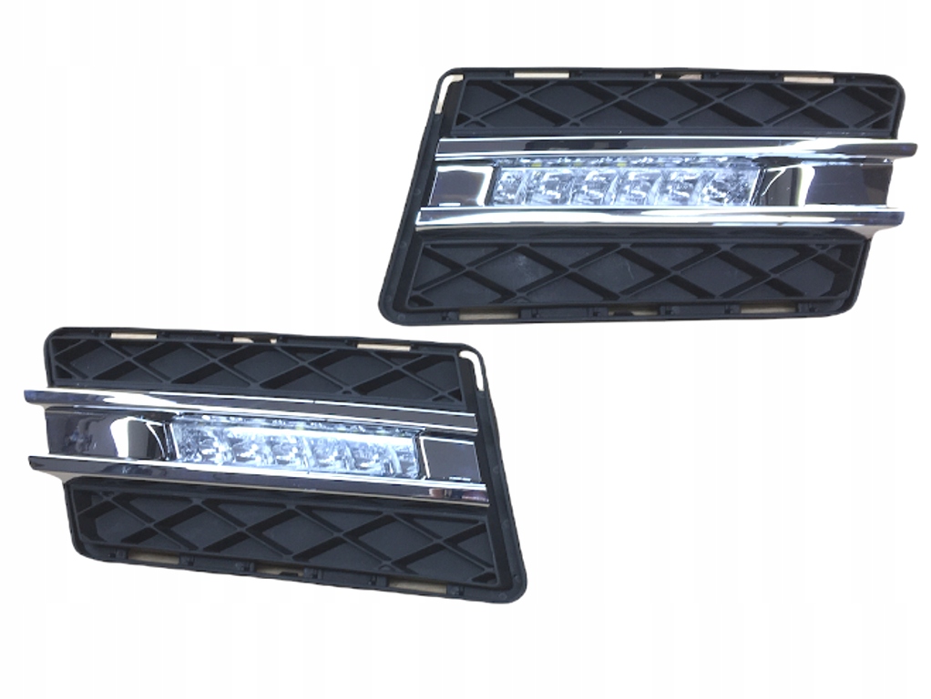 фото №12, Решётка хром правый+ левый do glk x204 2008-2012r. свет led drl движение kpl