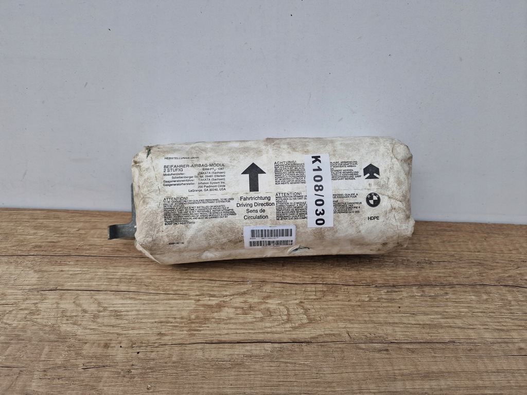 фото №1, Подушка w консоль подушка безопасности bmw 3 e46 пассажира