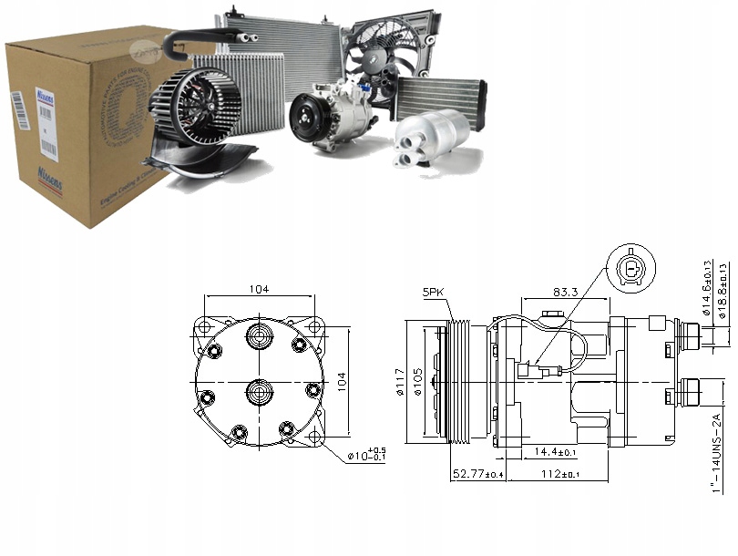 фото №1, Компресор кондиціонера citroen jumper fiat ducato
