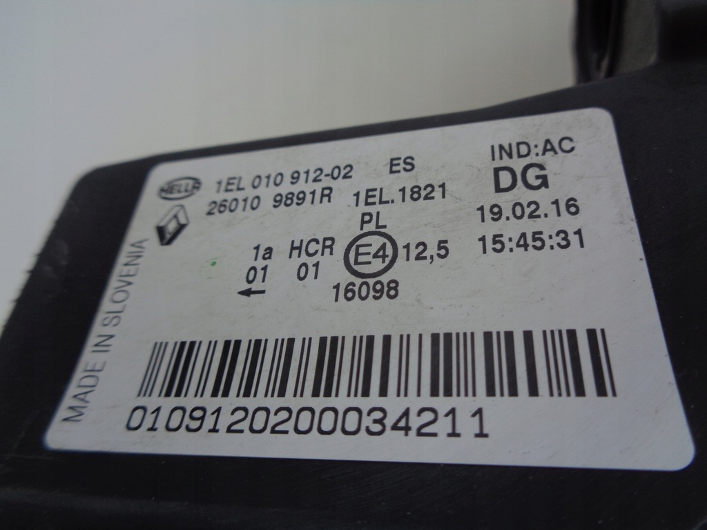 фото №7, Лампа права фара renault zoe 12-