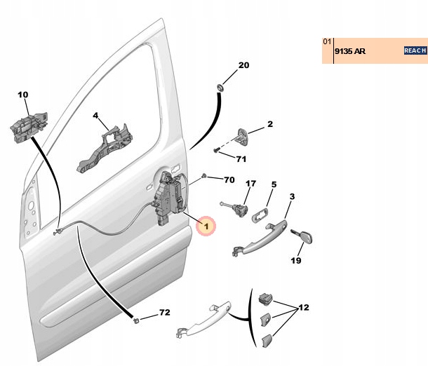 фото №15, Замок передній лівий fiat scudo 08r-