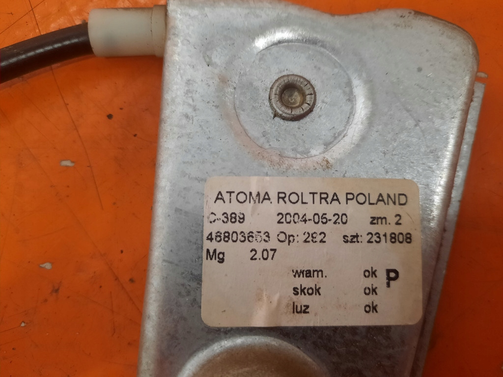 фото №6, Fiat panda ii 03-11 подъемник механизм стекло задняя правый 46803653