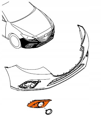 фото №2, Оригинальная правая рамка противотуманной фары mazda 3 '13-16