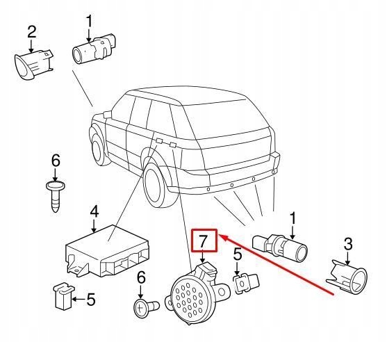 фото №7, Динамік система допомоги parkingowej land rover discovery 4 l319