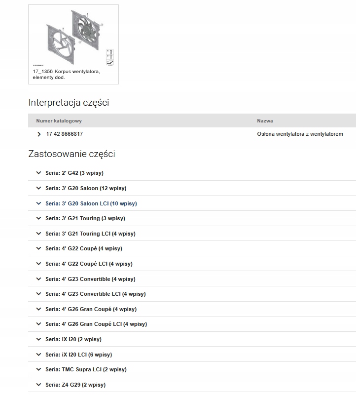 Купить Вентилятор радиатор корпус bmw ix i20 i4 g26 g20 g22 g23 g29 8666817 oryg.