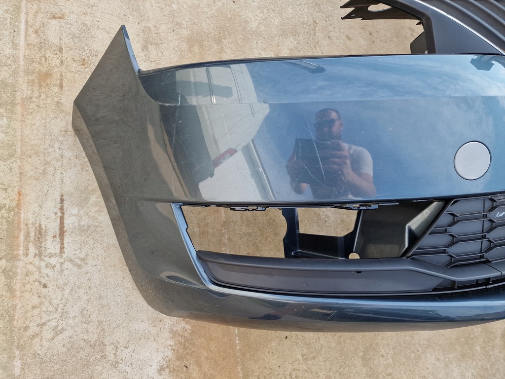 фото №4, Бампер skoda rapid po liftingu lift lci 2016 bez отверстий решётка радиатора решётка радиатора плита