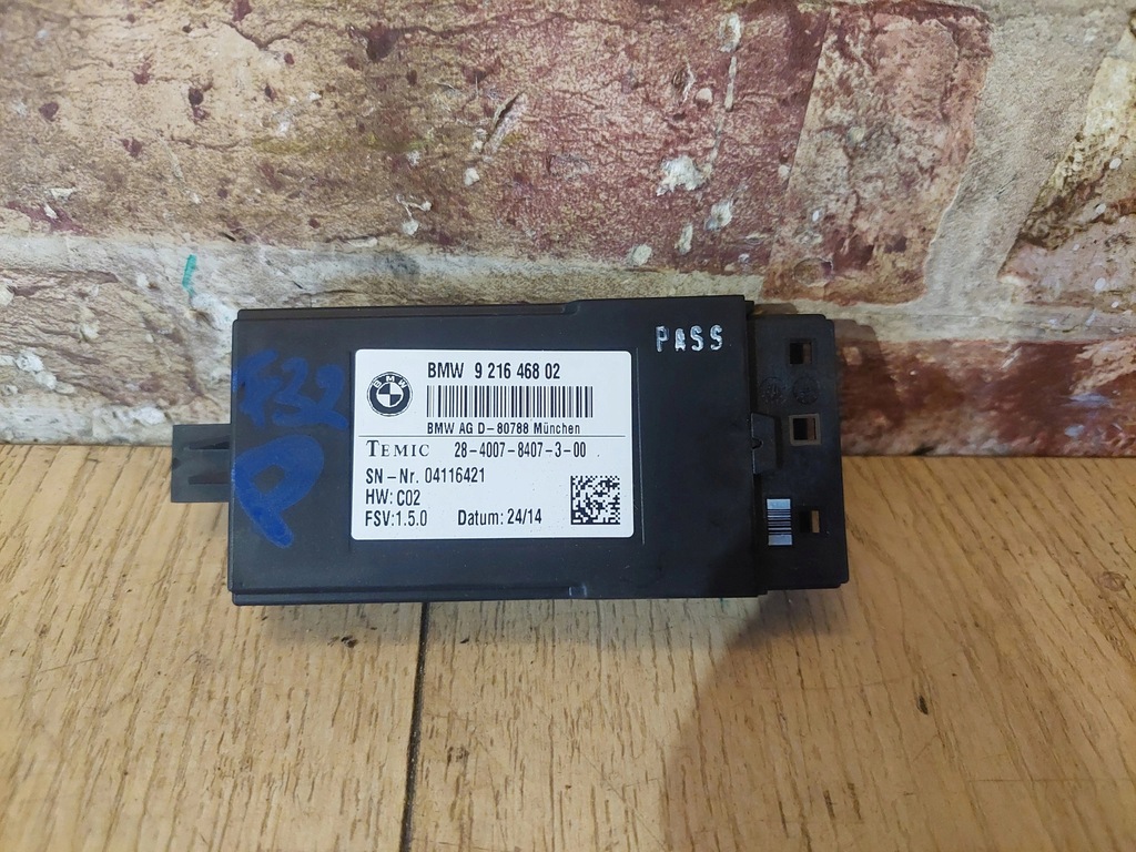 фото №1, Модуль блок керування сидіння пасажира 9216468 bmw f32 2015 rok