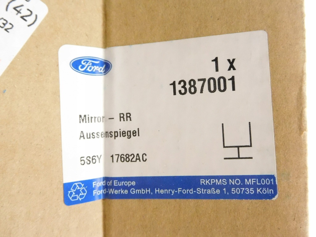 фото №8, Зеркало правое ford fiesta 01-10 1387001