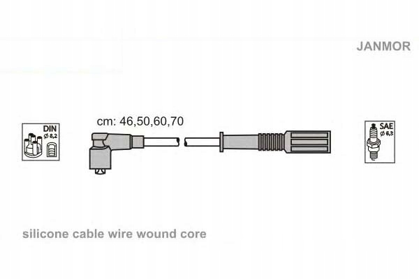 фото №1, Janmor дроти запалювання kpl. fiat