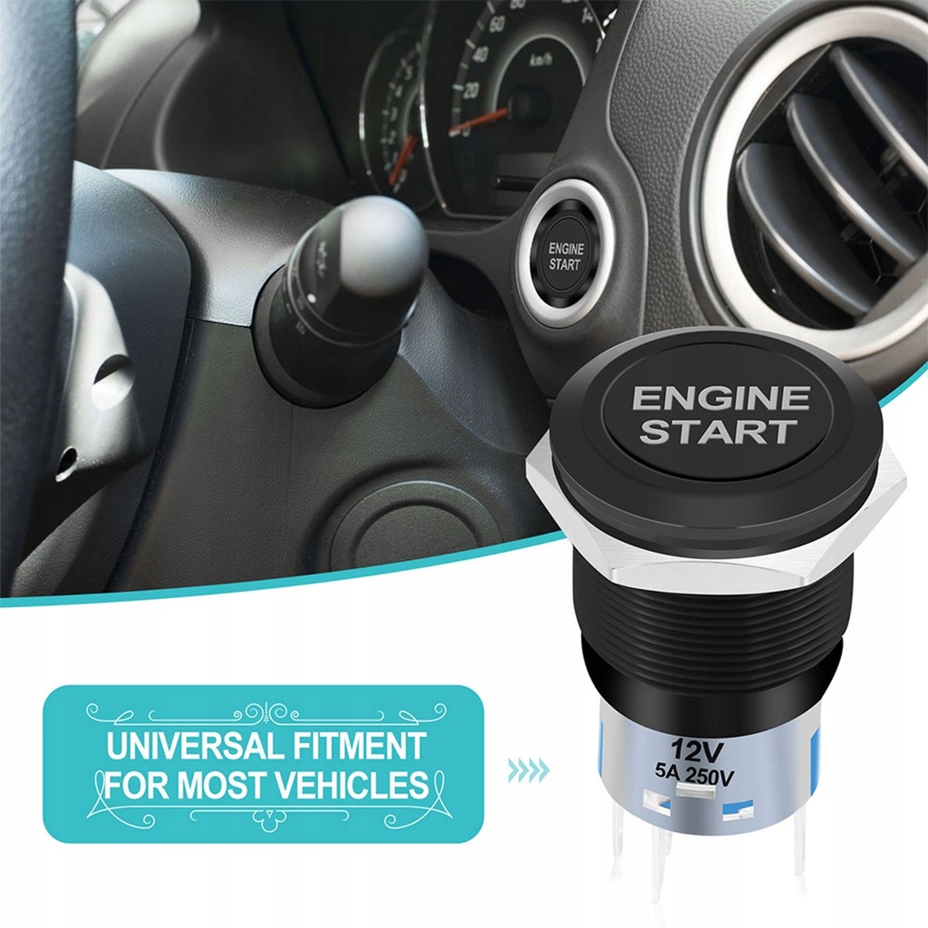 фото №15, Кнопка запуску вимикач 12v чорний wodoodporn