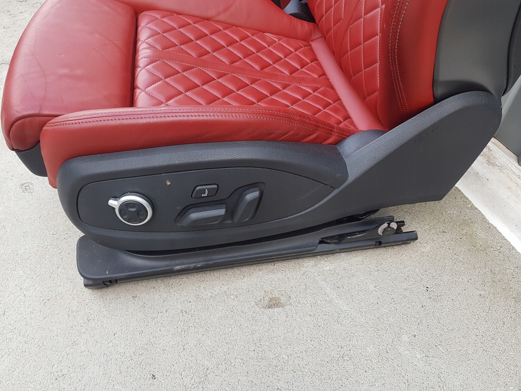 фото №12, Audi a5 s5 17-сидіння заднє сидіння обшивки тунель sportback шкіра czerwona usa