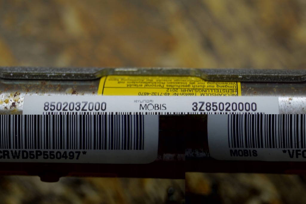 фото №10, Шторка безпеки подушка безпеки права hyundai i40 3z85020000