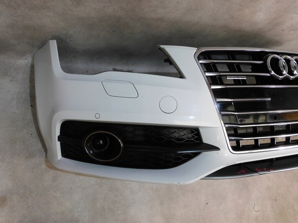 фото №14, Audi a7 c7 4g8 бампер перед передній kompletny білий