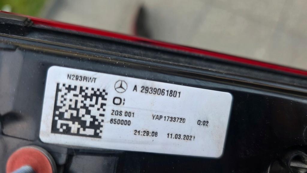 фото №14, Mercedes eqc n293 левая лампа задняя задняя full led оригинальная a2939062101 eu