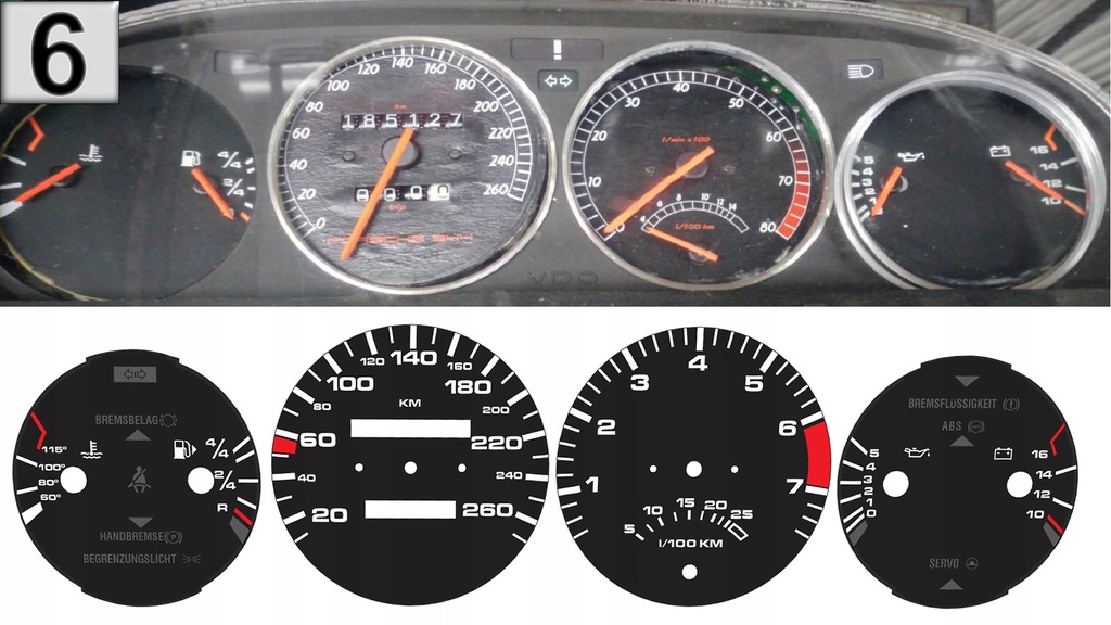 фото №10, Porsche 928 944 гальмівні диски спідометра замінник прилади