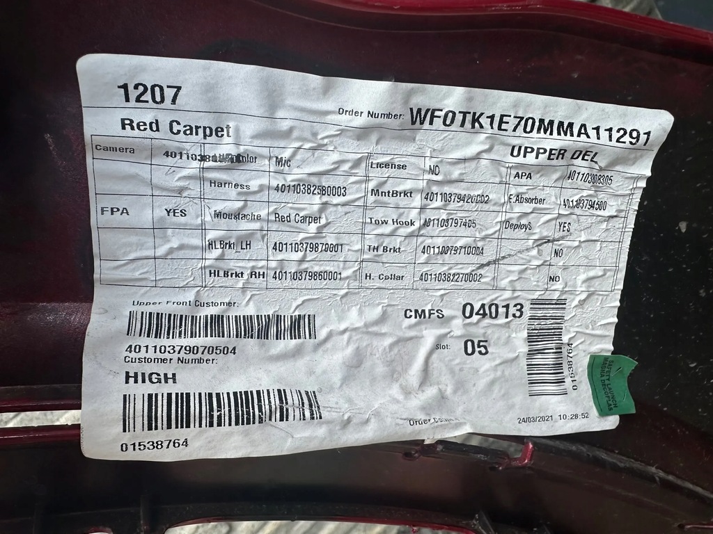 фото №8, Бампер ford mustang mach-e оригинал хороший состояние нет клеёный