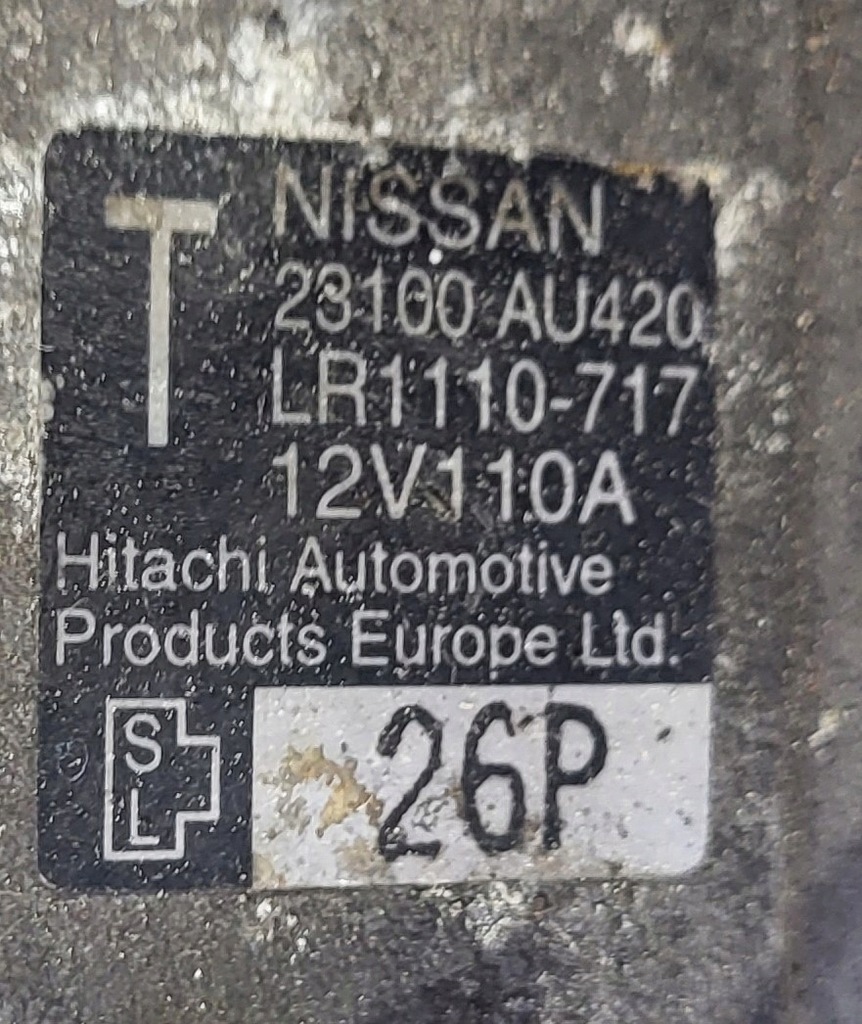 фото №5, Генератор nissan primera p12 01-07 2,0 23100au420