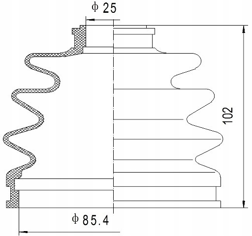 фото №1, Захист шарнір зовнішнього dodge caravan 91-