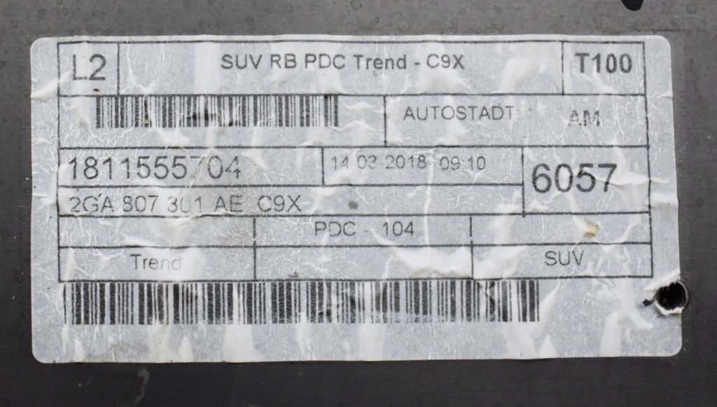 фото №6, Vw t-roc 2ga бампер задняя задний super состояние org