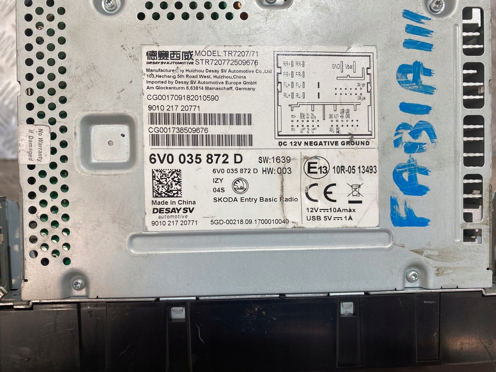 фото №7, Skoda fabia iii радіо 6v0035872d