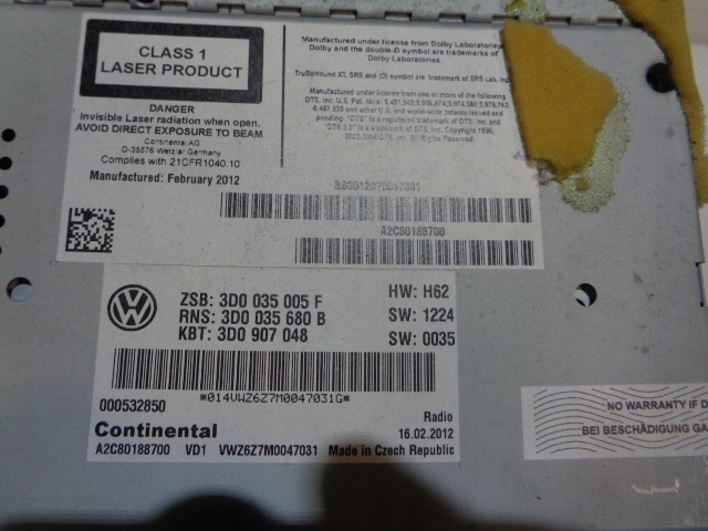 фото №11, Радио navi навигация vw phaeton ii lift gt3 10-15 3d0035005f