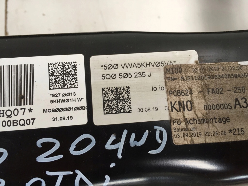 фото №8, Seat tarraco 4x4 2.0 підрамник підрамник підвіска задня