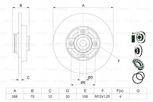 фото №5, Тормозные диски тормозные колодки задняя bosch citroen c4 grand picasso i